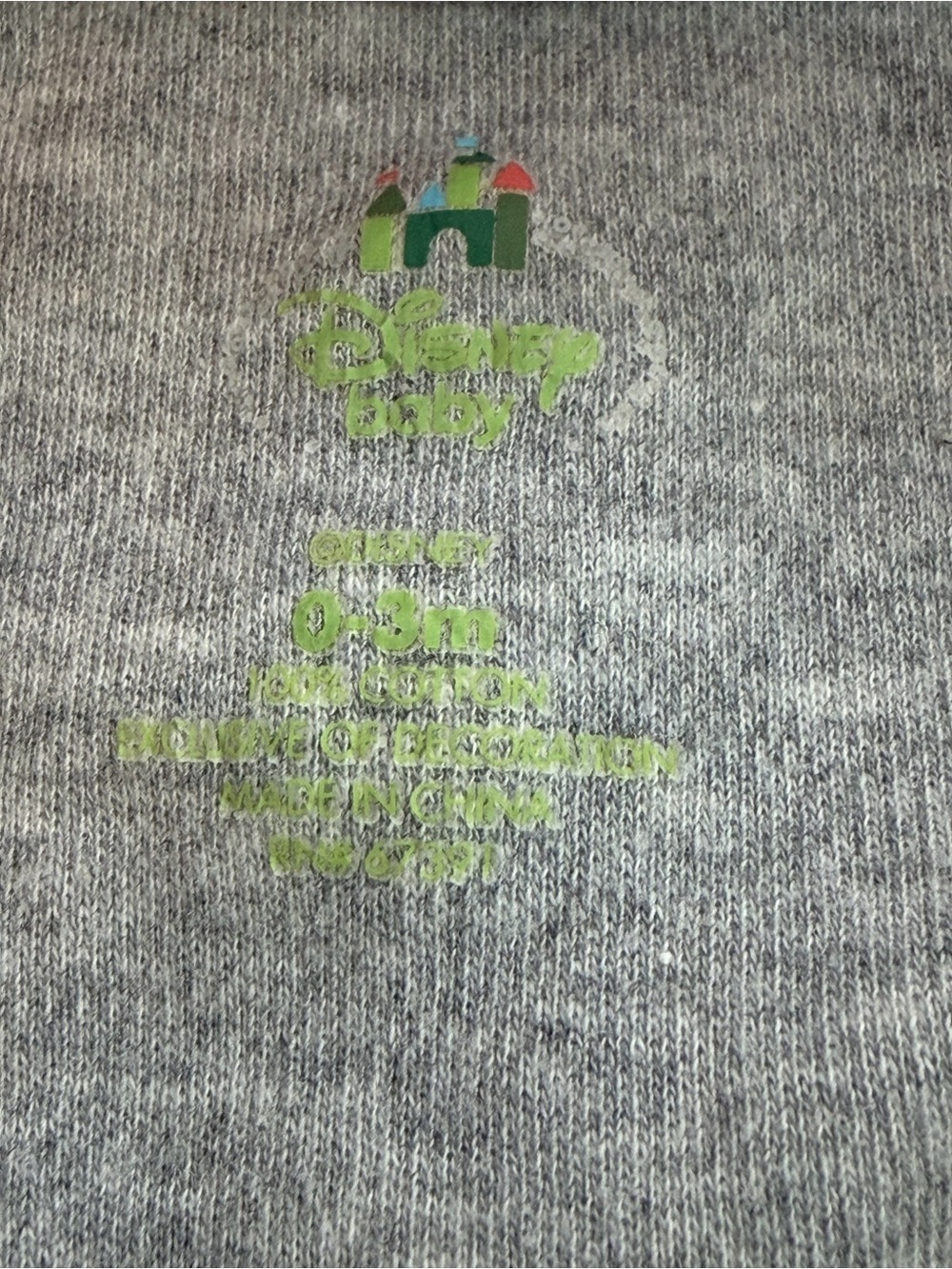 Disney Gray Footed One-Piece with Red Trim and Yellow Pooh Graphic - Picture 4 of 5